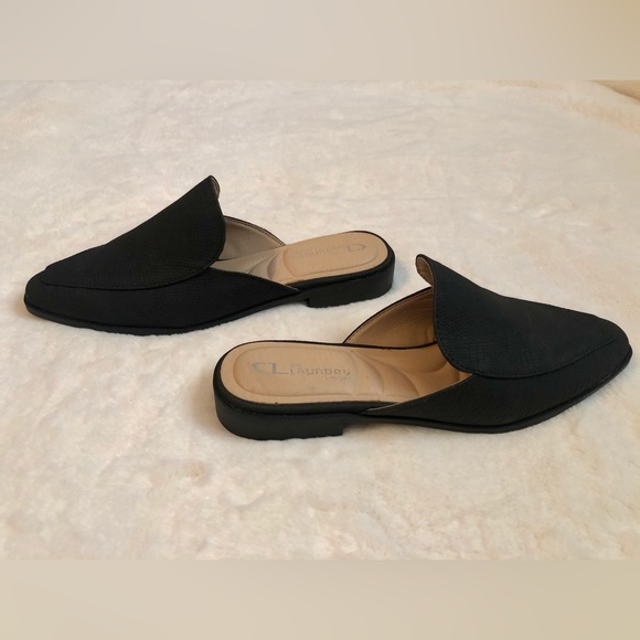 CL By Laundry Womens Softest Animal Print Black Mules size 6.5 New Without Box - Picture 5 of 6